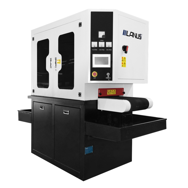 Machines for deburring and drawing metal surfaces with stable performance